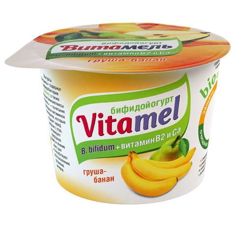 Бифидойогурт "Витамель" Груша-Банан 